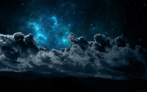 Download Star Blue Moon Starry Sky Cloud Night Nature Sky HD Wallpaper