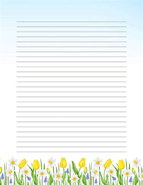 Free Printable Spring Stationery - Healthy and Lovin' It