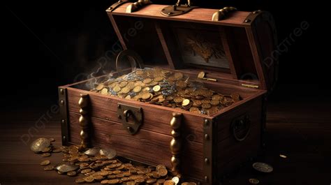 The Treasure Chest Full Of Gold Coins Background, Wallpaper And ...