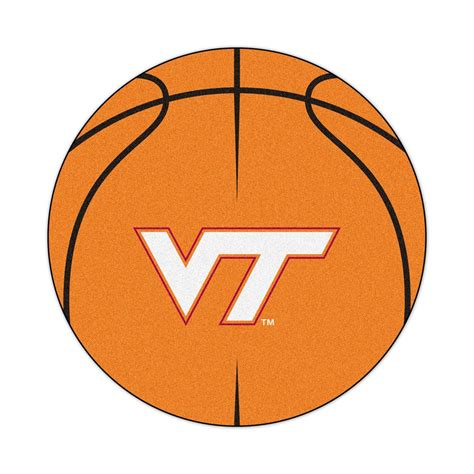 27" Round Virginia Tech Hokies Basketball Mat - OnlineSports.com