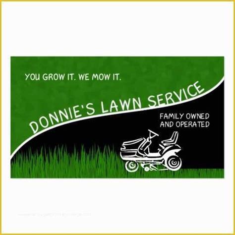 Lawn Care Business Card Templates Free Of Donnie S Lawn Service Double ...