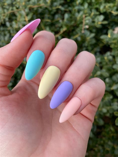 Spring/summer Pastel Press-on Nails / Matte Nails - Etsy