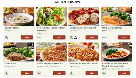 Olive Garden Gluten Free Menu | Delicious Gluten Free Menu