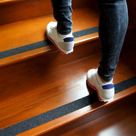 Non Slip Stair Treads Safety Stripe Anti Skid Tape High Traction Indoor ...