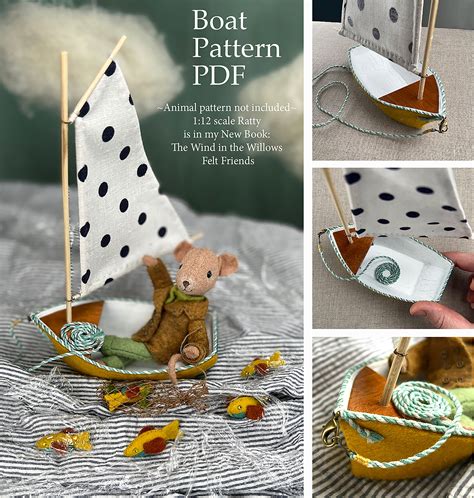 PDF boat pattern, Sailboat pattern, felt boat pattern