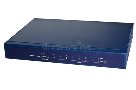 Blue Internet Broadband Router Stock Photo - Image of white, firewall: 22390610