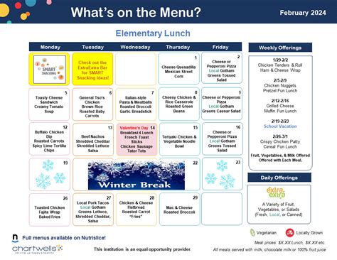 Elementary Lunch Menu | Smithfield Public Schools