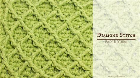 How To: Crochet The Diamond Stitch | Easy Tutorial by Hopeful Honey - YouTube