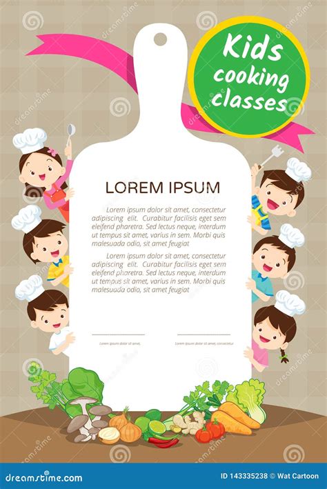 Kids Cooking Class Certificate 6 Stock Vector - Illustration of happy ...