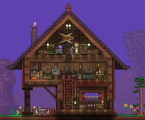 Elaborate Wooden House 2.0 : r/Terraria