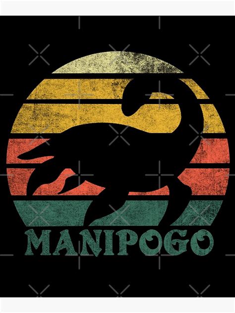 "Vintage Retro Manipogo Lake Manitoba Monster Graphic" Poster by SpookshowDesign | Redbubble