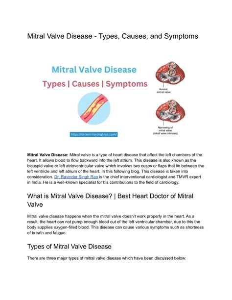 PPT - Mitral Valve Disease - Types, Causes, and Symptoms PowerPoint ...