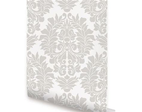 Damask Wallpaper Classic Sage Green Peel & Stick Fabric - Etsy