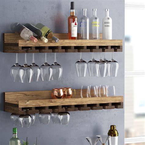 Trent Austin Design Bernardo Rustic Luxe Tiered Wall Mounted Wine Glass ...