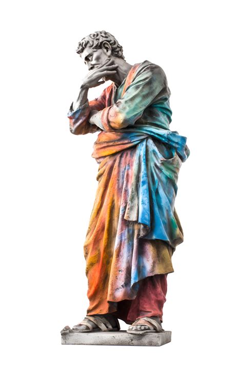 ancient greek philosopher statue isolated on transparent background , 26133398 PNG