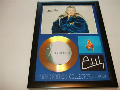 BILLIE EILISH SIGNED GOLD CD DISC - CDs