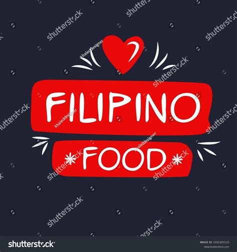 Creative Filipino Food Logo Sticker Badge Stock Vector (Royalty Free ...