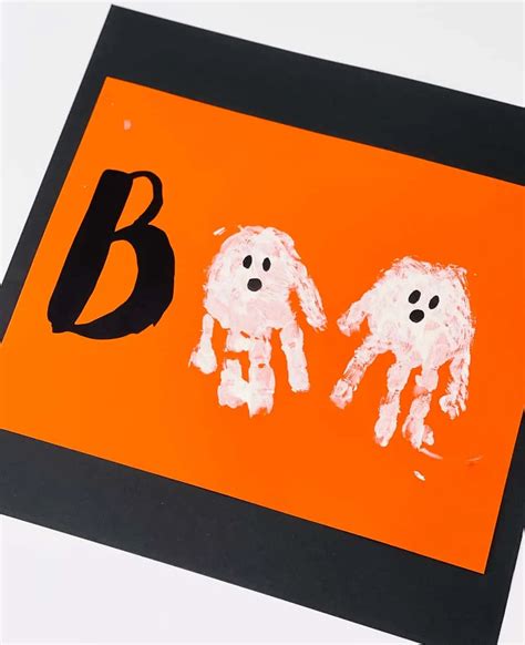 Ghost Handprint Art - Cute Halloween Craft For Kids