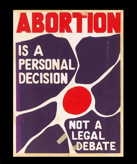 Vintage 1970s Pro-choice Abortion is A Personal Decision Poster ...