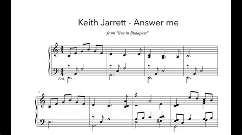 Keith Jarrett •Answer me • Piano Transcription Chords - Chordify