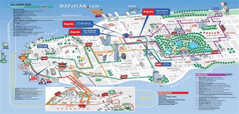 Maps of New York top tourist attractions - Free, printable - MapaPlan.com