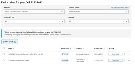 ‎P3424WE, DDPM, macOS 14 Sonoma | DELL Technologies