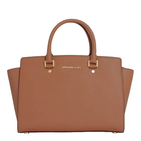 Light Tan Leather Large Selma Handbag - BrandAlley