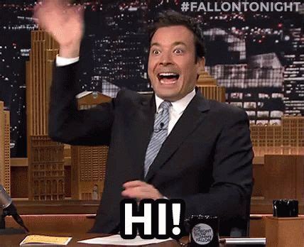 Stoked GIF - Hi Hey Waving - Discover & Share GIFs | Jimmy fallon, Jimmy fallon funny, Welcome gif