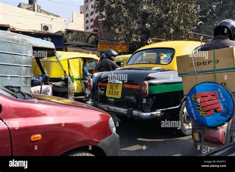 India, Delhi, traffic jam Stock Photo - Alamy