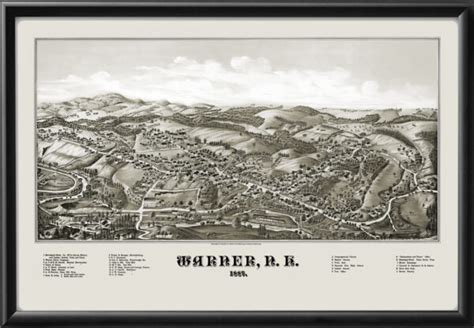 Warner NH 1887 Restored Map | Vintage City Maps