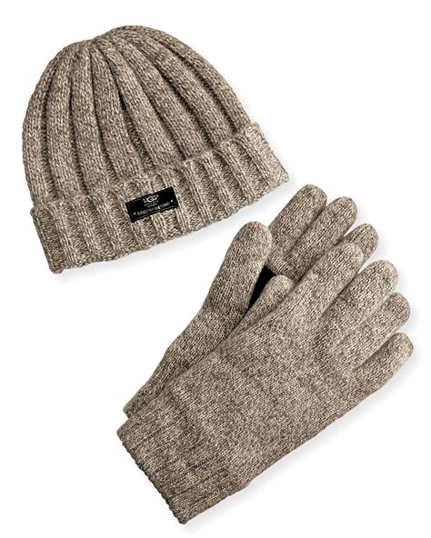 Lyst - Ugg Men's Hat And Glove Box Set in Natural for Men