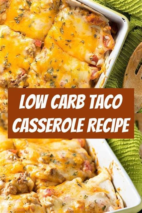 Low Carb Taco Casserole Recipe #taco #casserole #lowcarb #dinner in 2020 | Low carb tacos, Easy ...