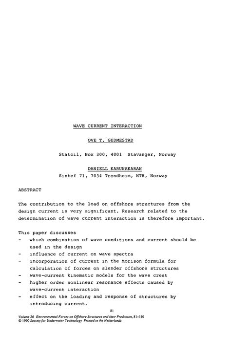 (PDF) Wave current interaction