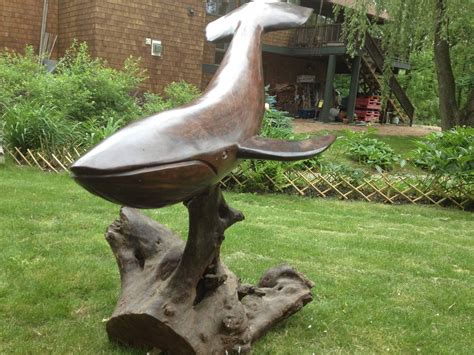 Great American Folk Art Whale Sculpture Hand-Carved Indoor or Outdoor at 1stdibs