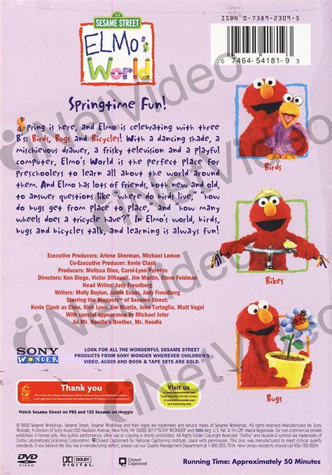 Springtime Fun - Elmo's World - (Sesame Street) on DVD Movie