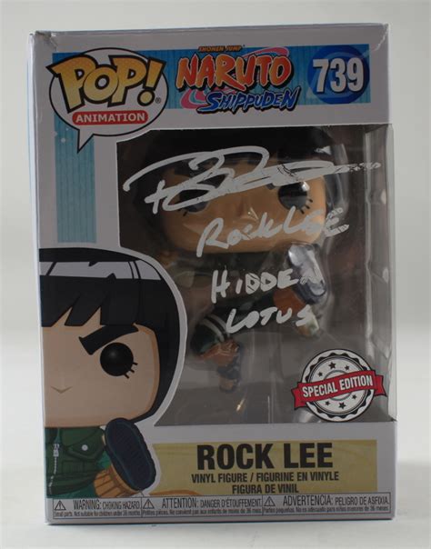 Brian Donovan Signed "Naruto: Shippuden" #739 Rock Lee Funko Pop! Vinyl ...