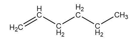 Draw the structural formula of hexene. | Quizlet