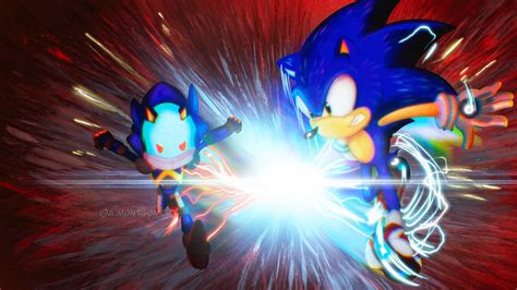 Sonic Vs Chaos Sonic by AlexMontyArt on DeviantArt