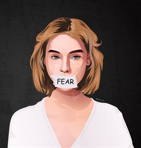 Vector illustration "Fear" on Behance