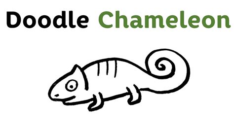 Easy Doodle - Chameleon - Step by Step Draw - YouTube