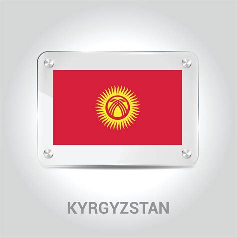 Kyrgyzstan flag design vector 14046867 Vector Art at Vecteezy