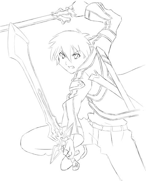 Sword Art Online Kirito Drawing at GetDrawings | Free download