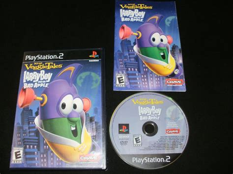 VeggieTales LarryBoy and the Bad Apple - Sony PS2 - Complete CIB