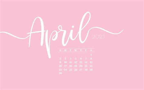 2. Pretty Pink SaturdayGift April 2023 Calendar Background | SaturdayGift Abstract Desktop ...