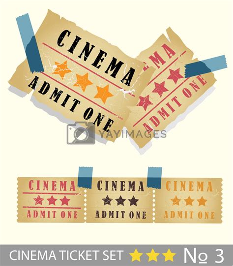 Vintage cinema tickets for movie by krabata Vectors & Illustrations ...