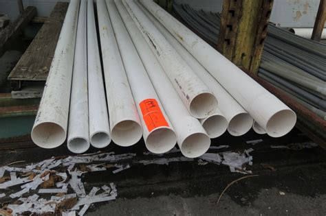 Qty 11 Misc Diameter 10' White JM Eagle 12454 PVC Sewer Pipe ASTM D2729 - Oahu Auctions