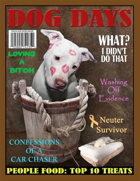 Funny Dog Days Magazine Cover, Rescued White Puppy Dog Kah… | Flickr