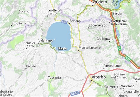 MICHELIN Lago di Bolsena map - ViaMichelin