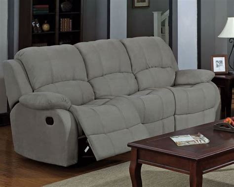 Grey Microfiber Reclining Sofa | House | Pinterest | Reclining Sofa ...