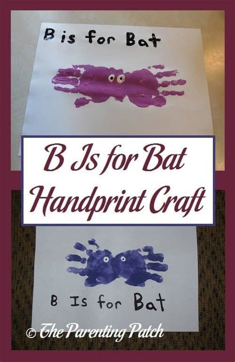 B Is for Bat Handprint Craft | Parenting Patch